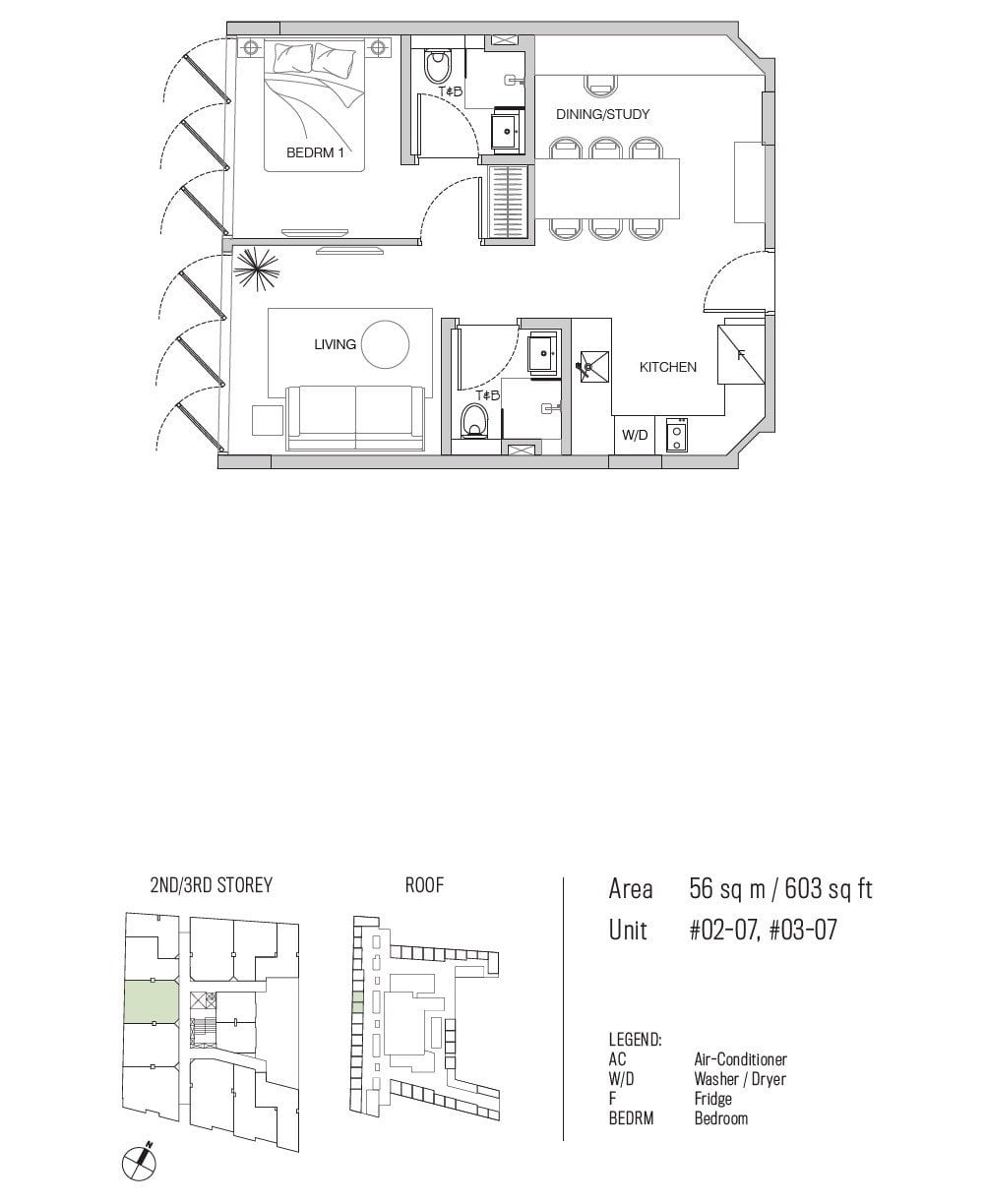 77 east coast floor plan 1BR+1