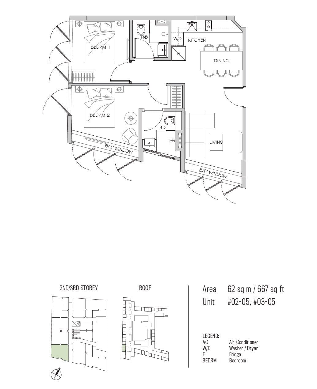 77 east coast floor plan 2BR type C