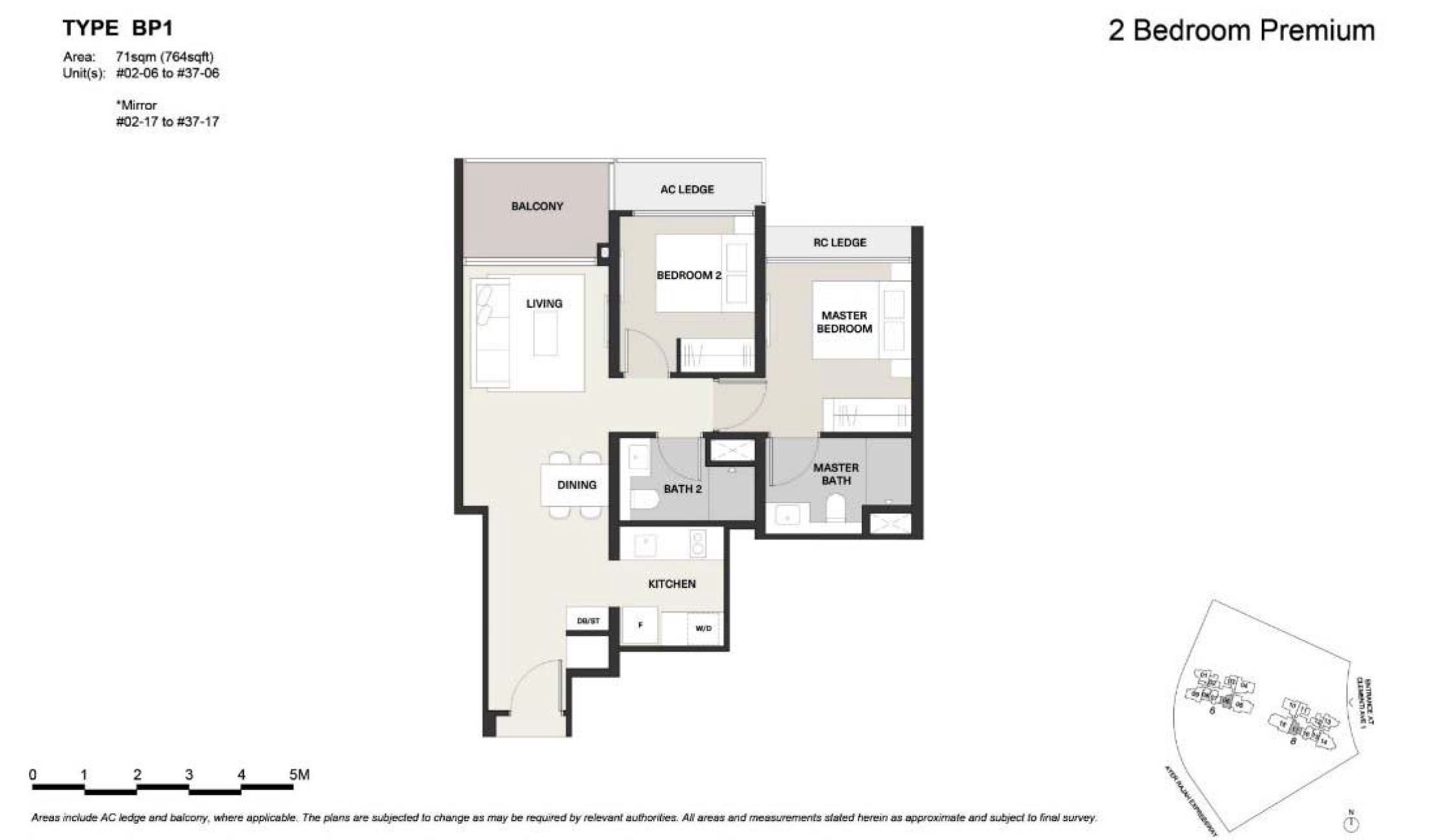 Clavon-Floor Plan 2BR Premium