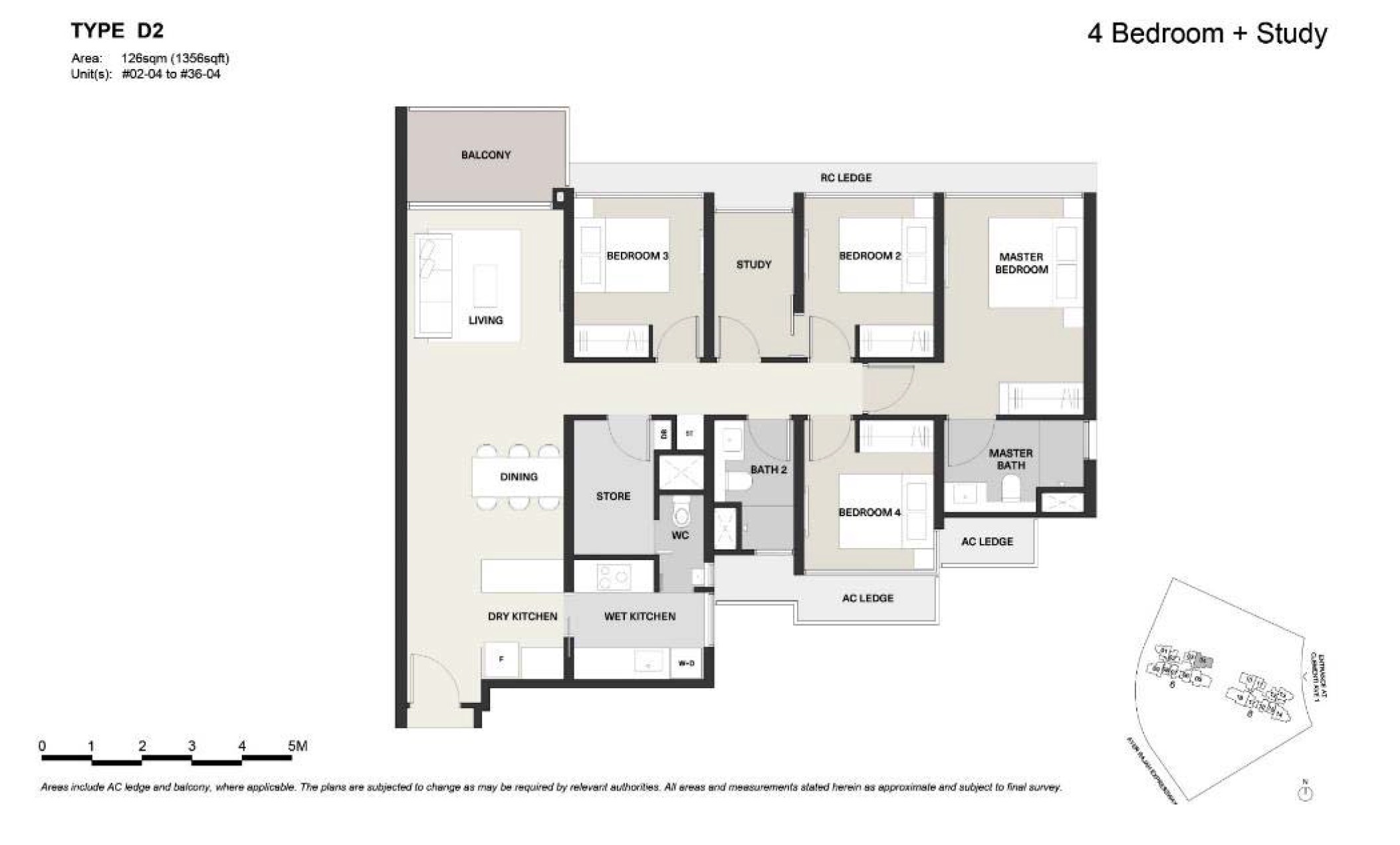 Clavon-Floor Plan 4BR D2