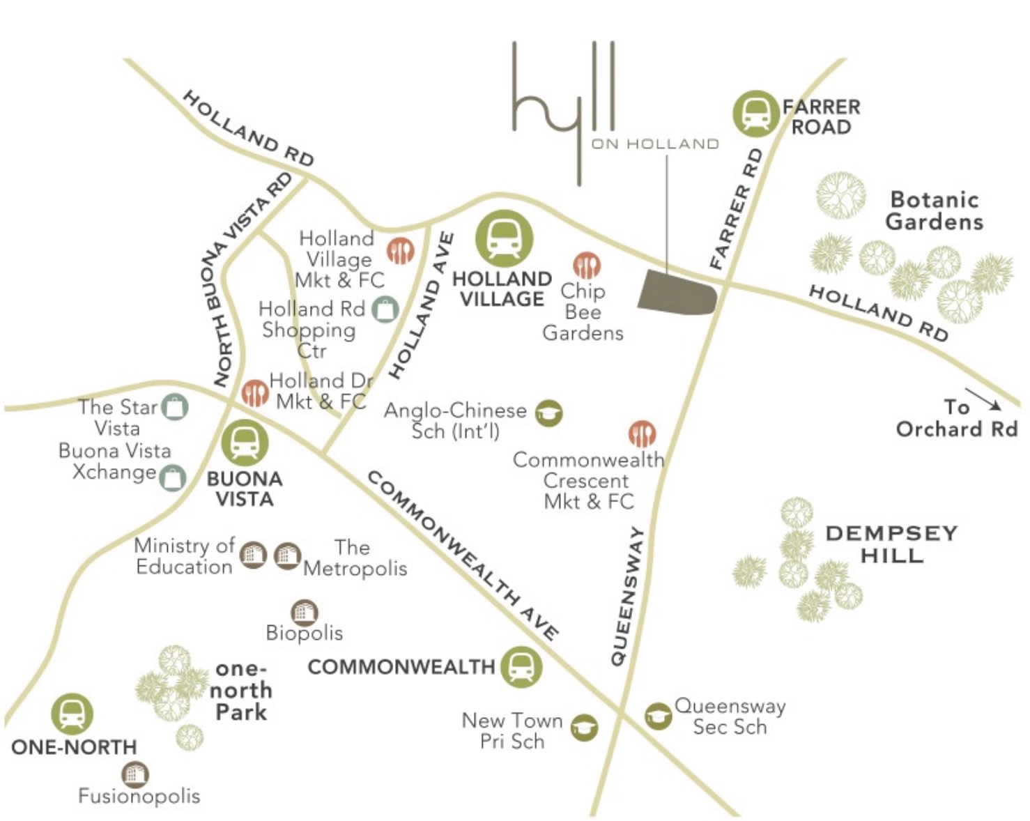 Hyll Holland Location Map