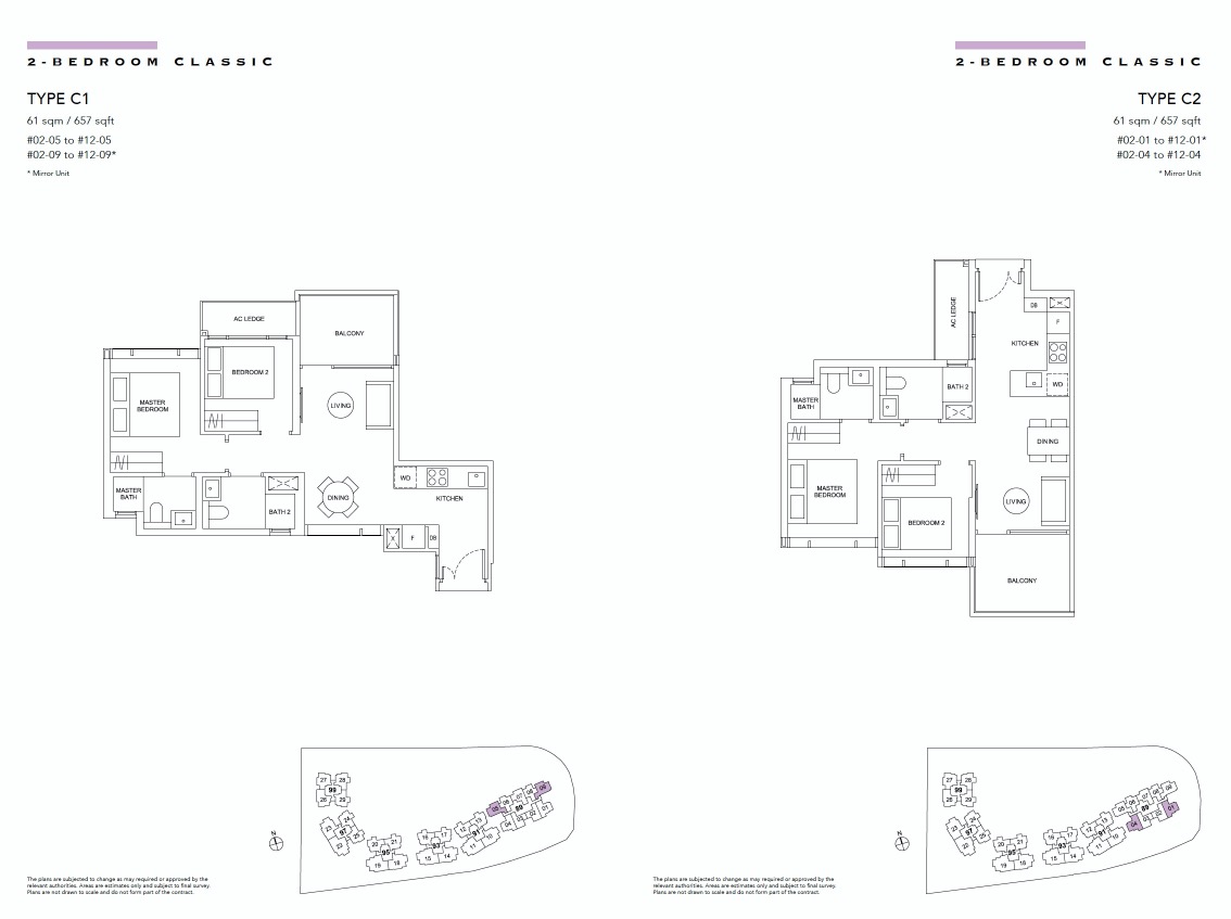 Hyll Holland floor plan 2BR-3