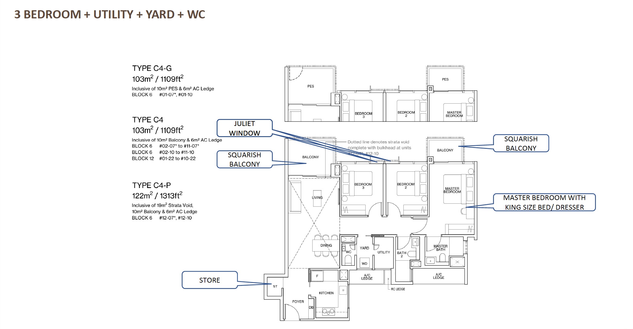 Ki-Residences-floor plan 3BR-U