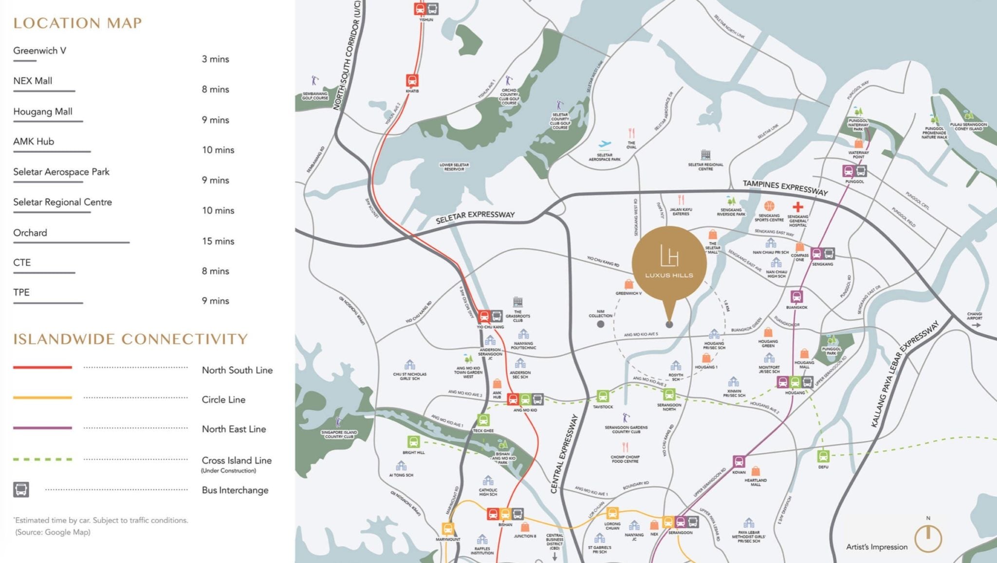 luxus-hills-bukit-sembawang-location map