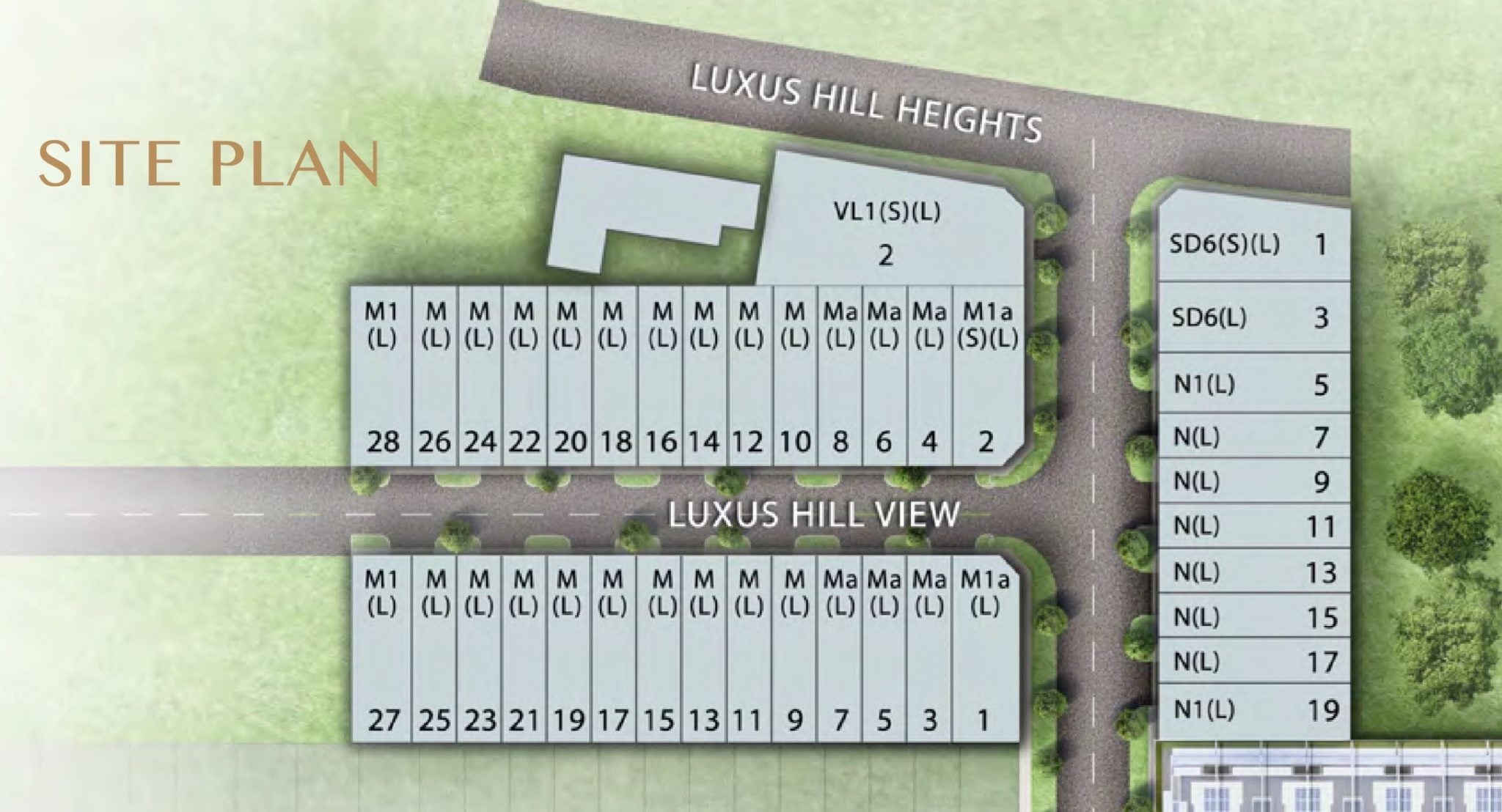 luxus-hills-contemporary - site plan zoom in