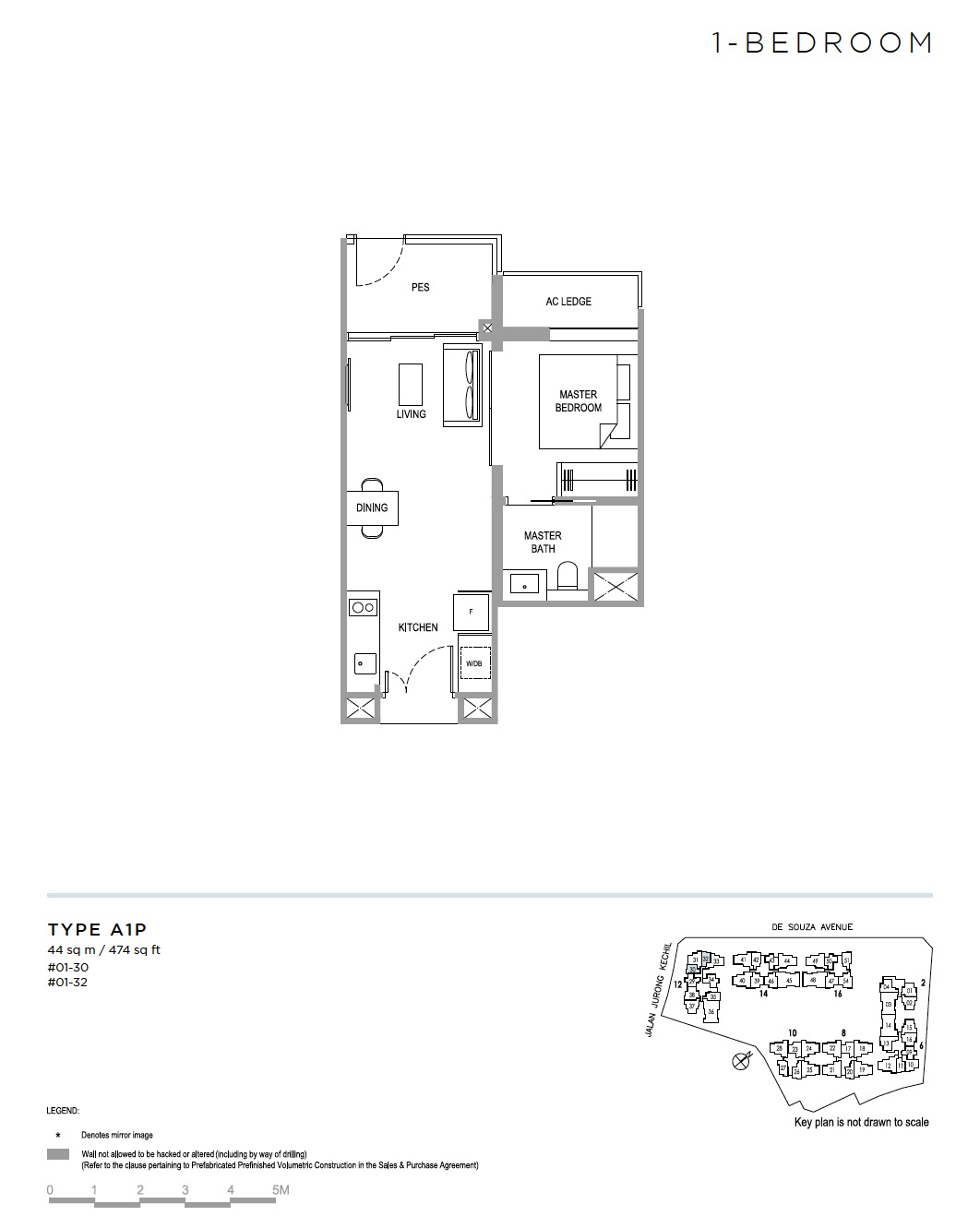 verdale-floor plan 1BR A1P