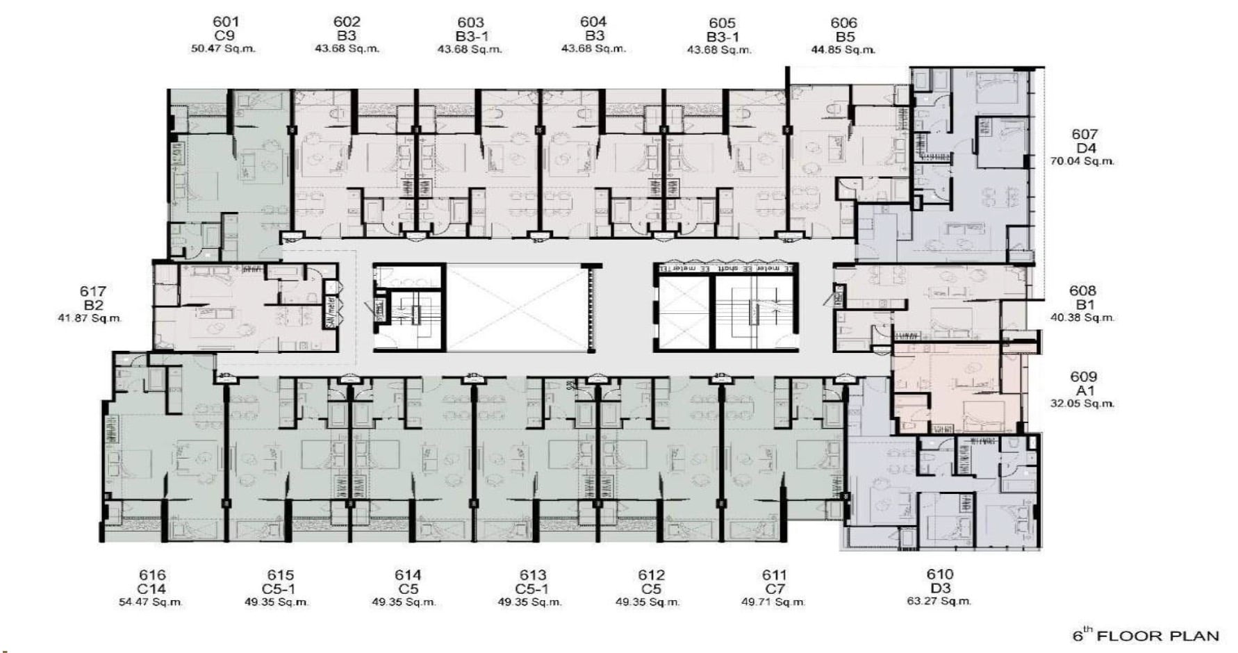 Walden Thonglo 8 - FloorPlan 6th