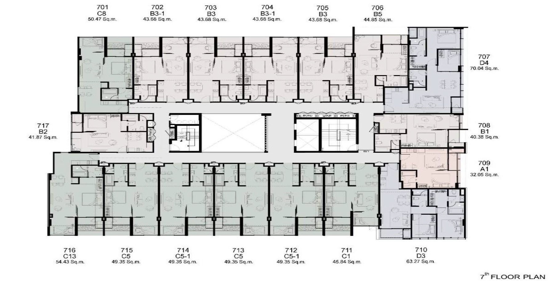 Walden Thonglo 8 - FloorPlan 7th