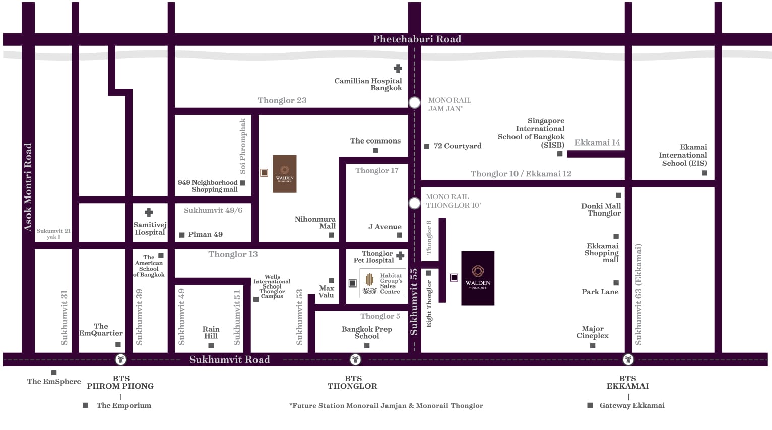 Walden-Thonglor-8-location-map