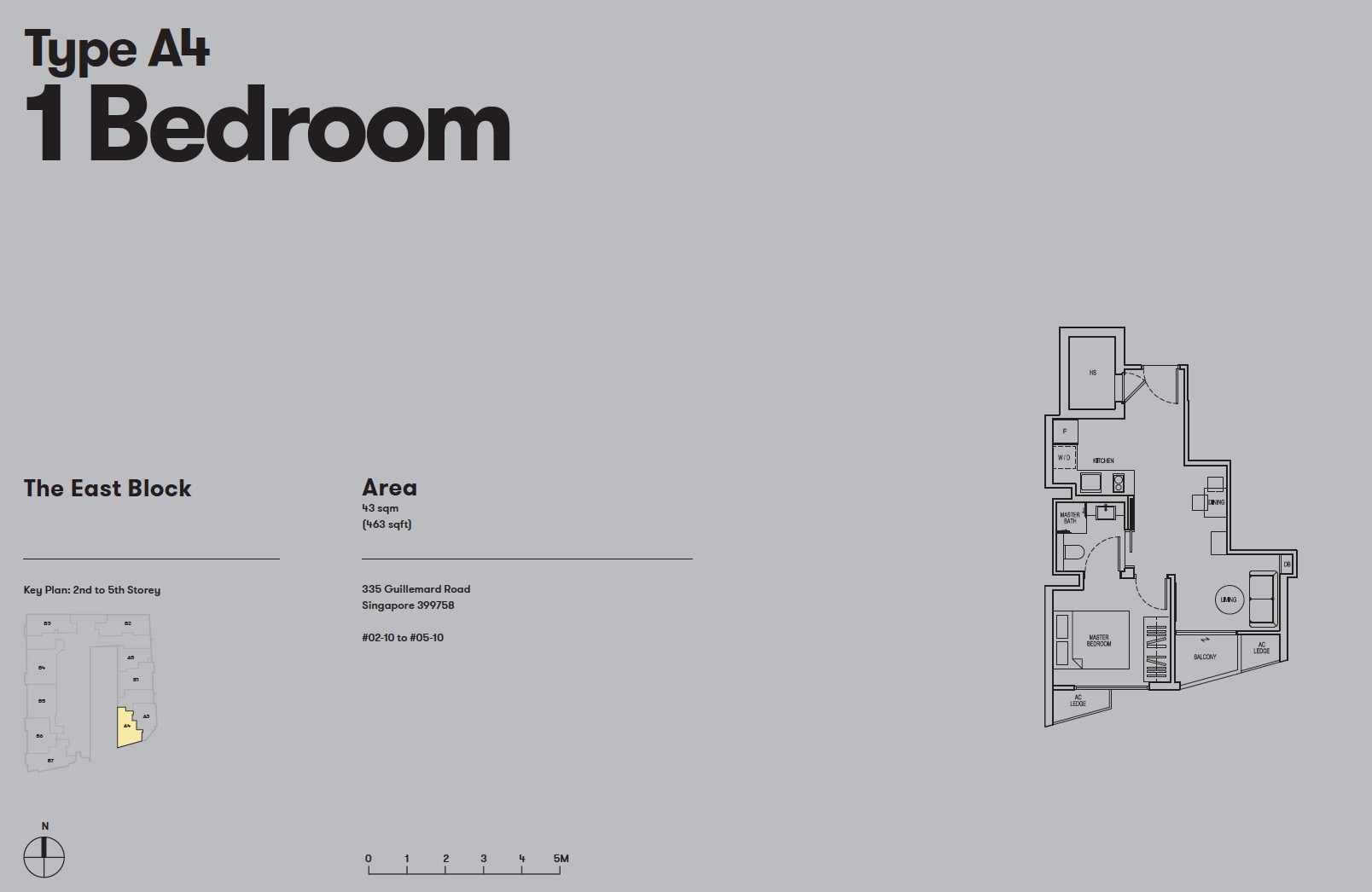 Noma-condo-guillemard-floor plan 1BR A4