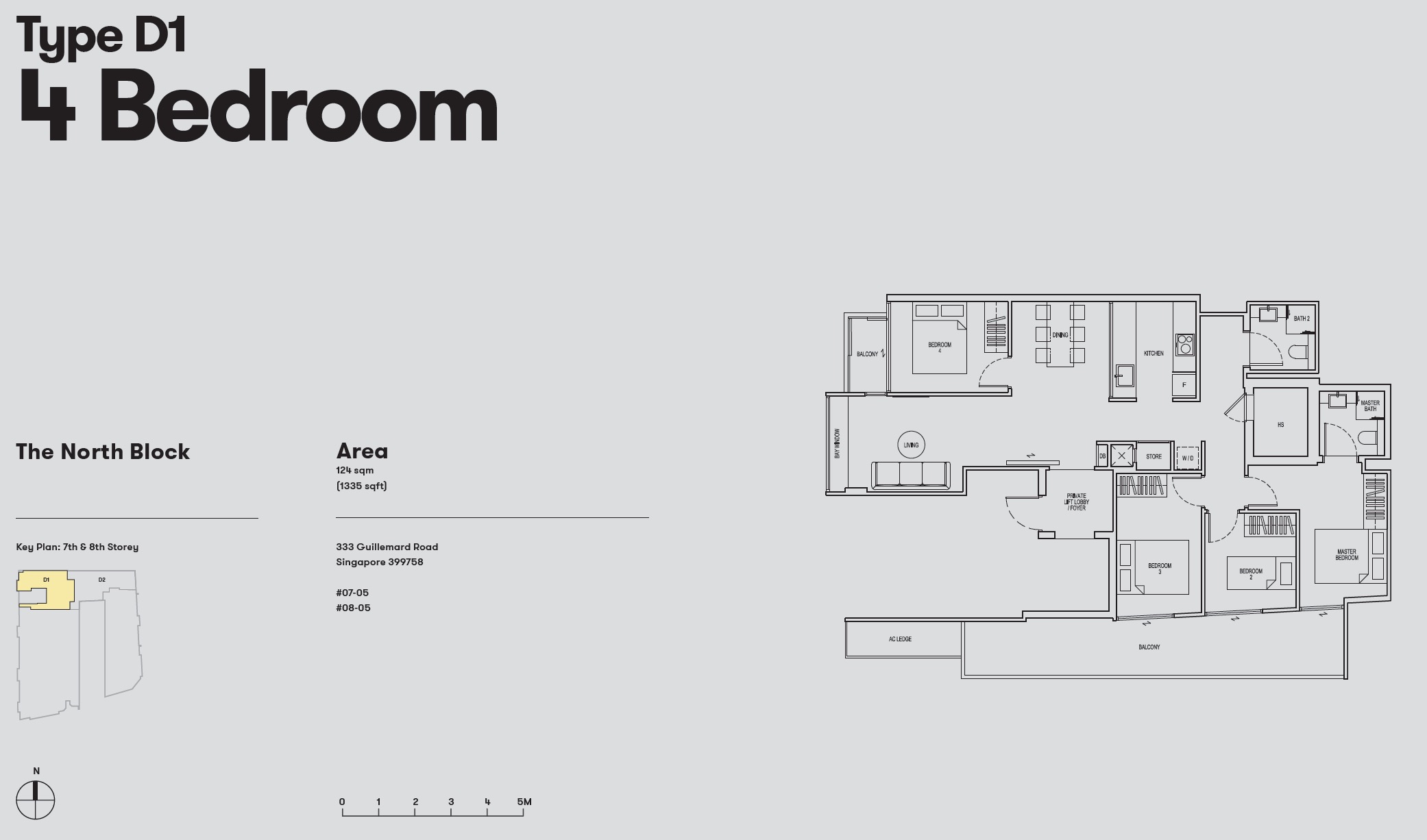 Noma-condo-guillemard-floor plan 4BR D1