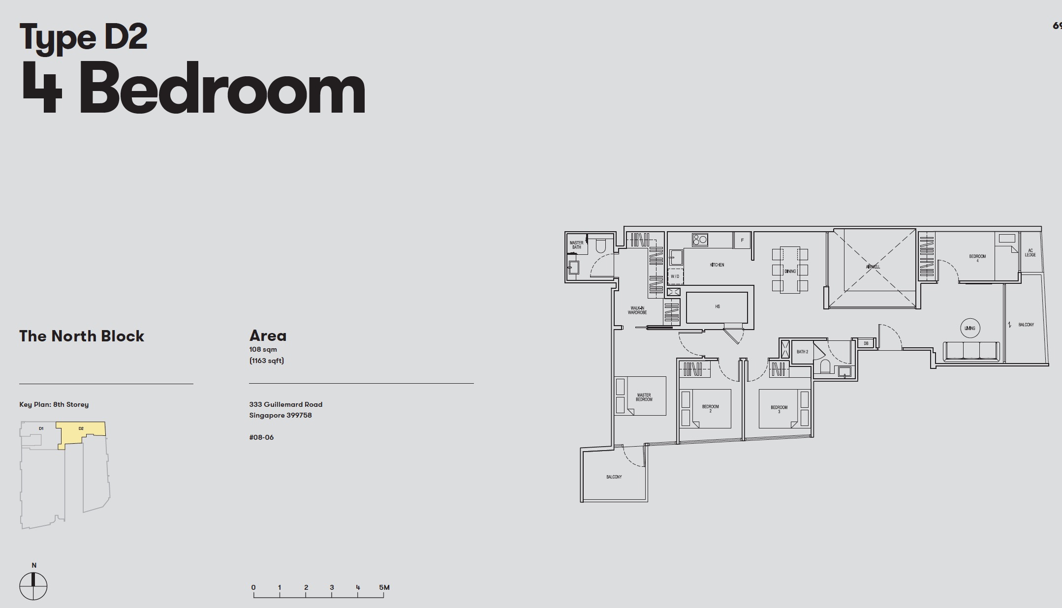 Noma-condo-guillemard-floor plan 4BR D2