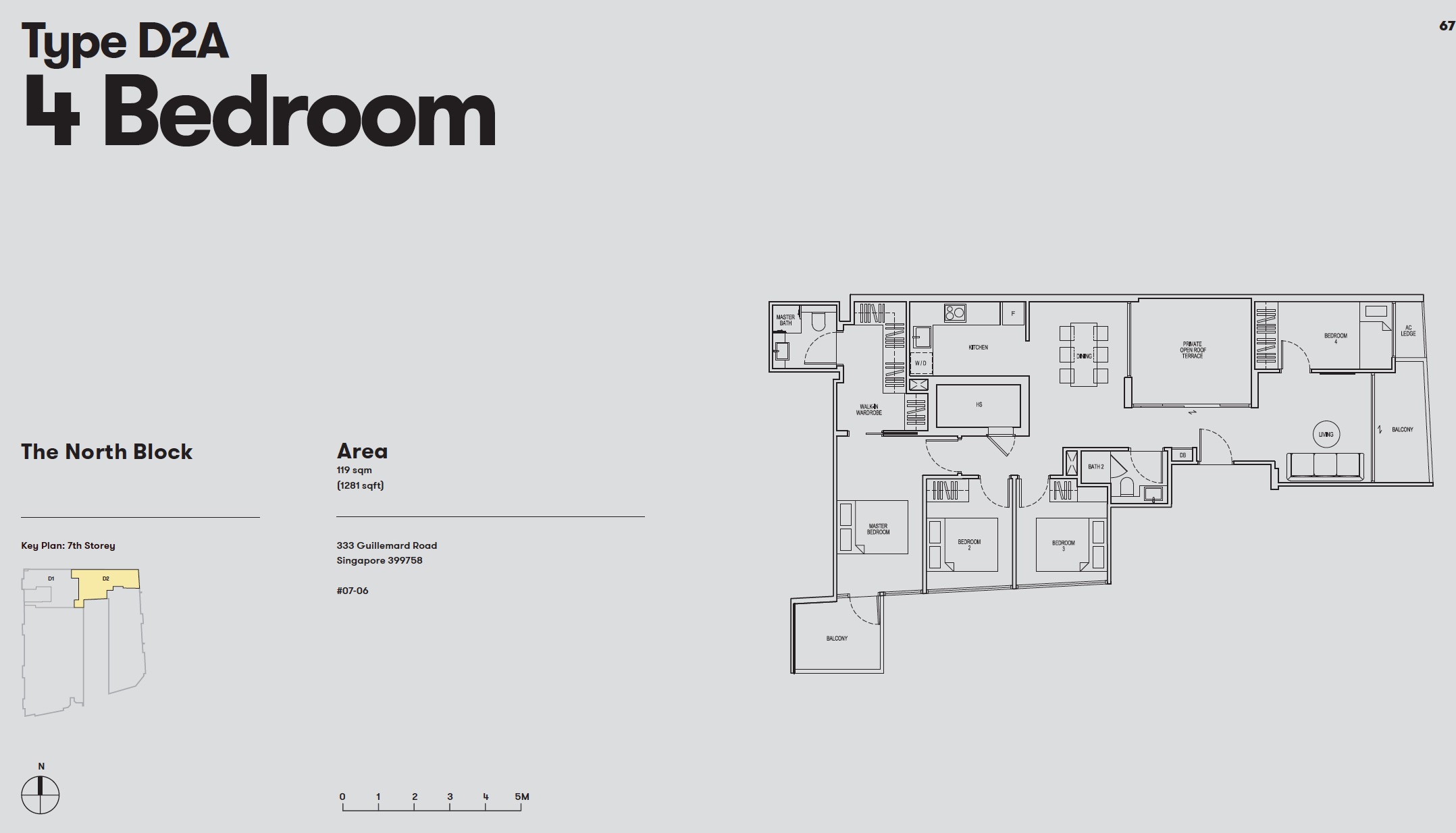 Noma-condo-guillemard-floor plan 4BR D2A