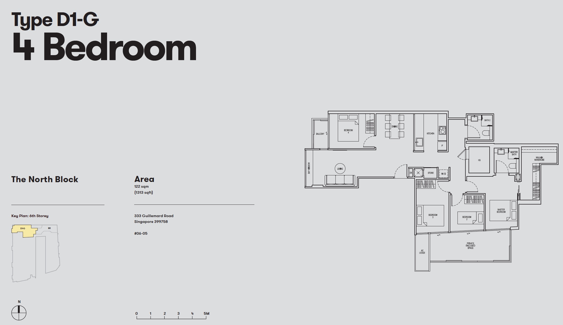 Noma-condo-guillemard-floor plan 4BR DG1