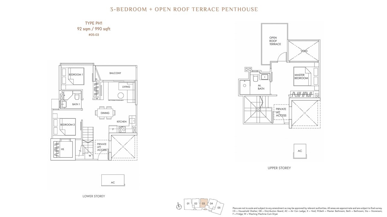 Mooi Residences floor plan 3BR PH-2