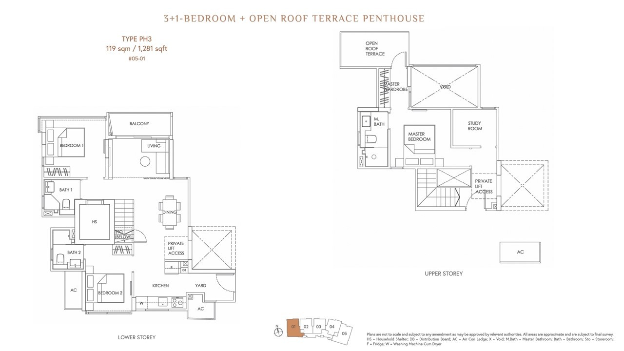 Mooi Residences floor plan 3BR+1 PH