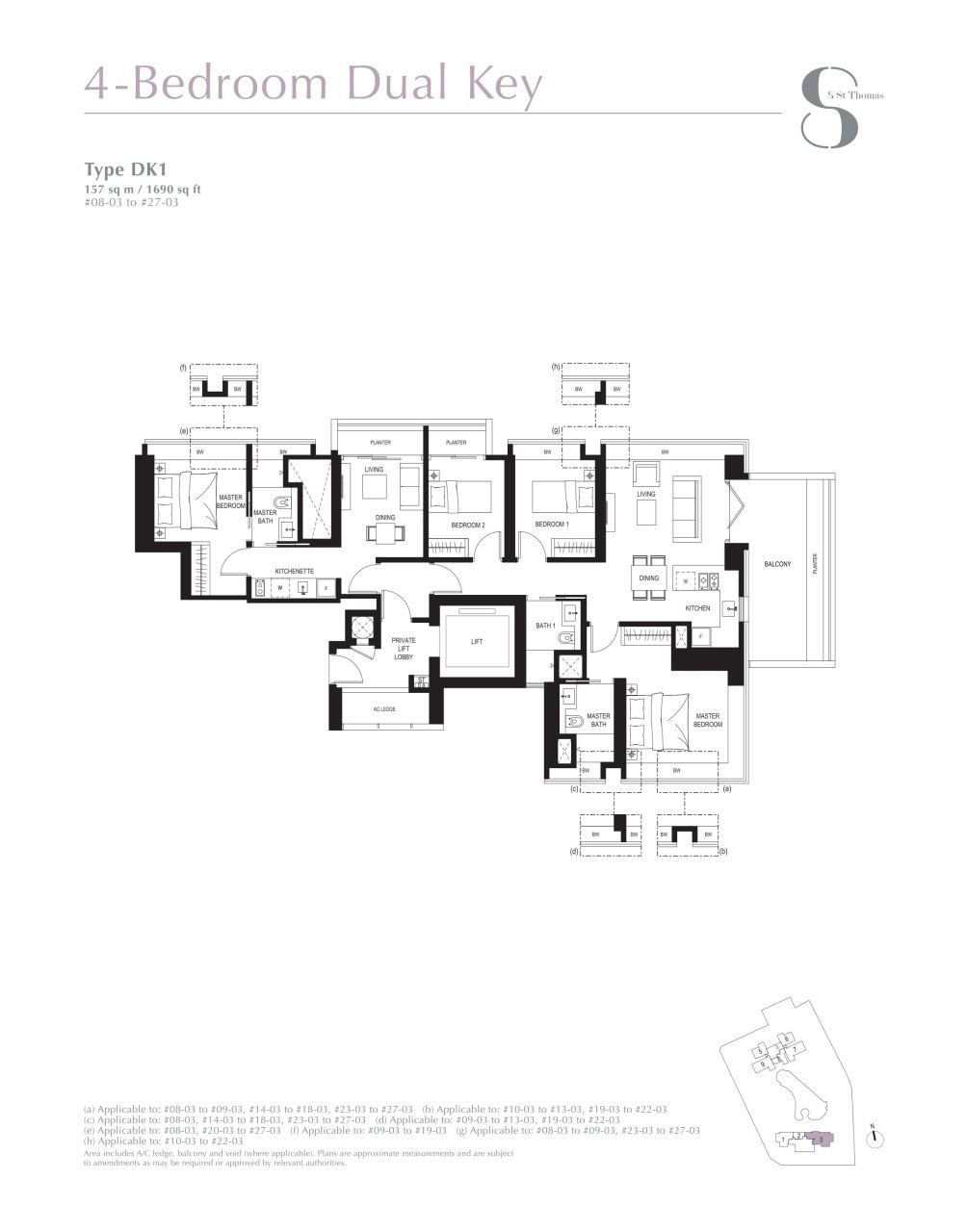 8 st thomas floor plan 4BR type DK1