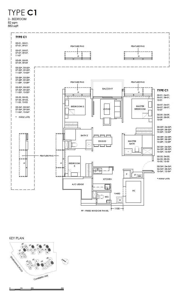 provence-EC-floor plan 3BR C1