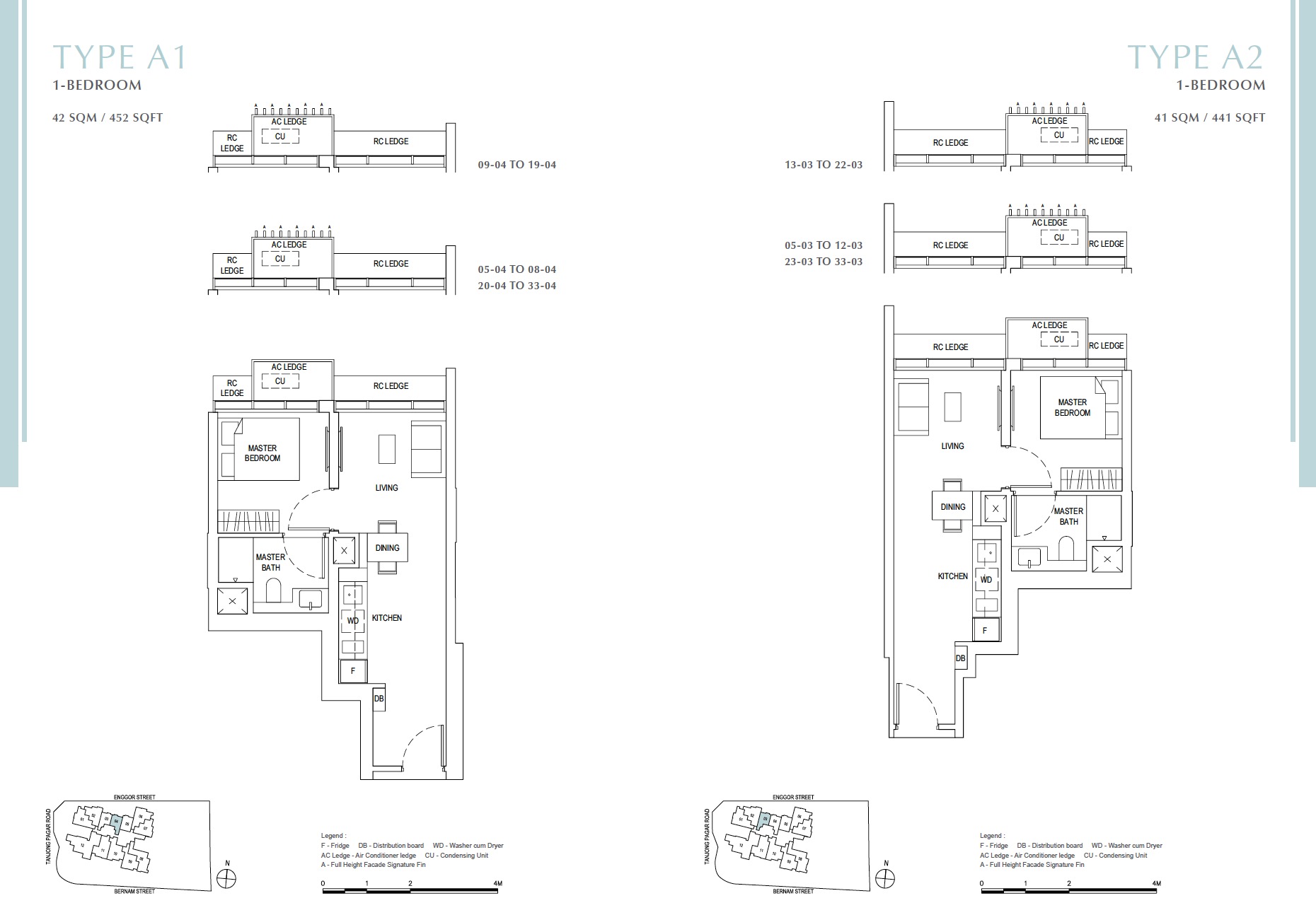 One Bernam floor plan 1BR