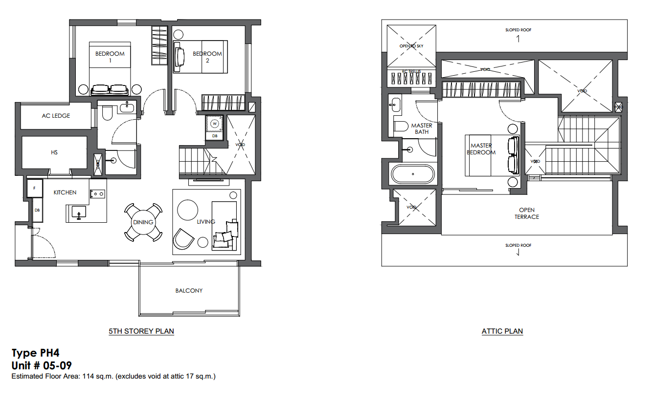 10 Evelyn - Floor Plan 3BR Penthouse