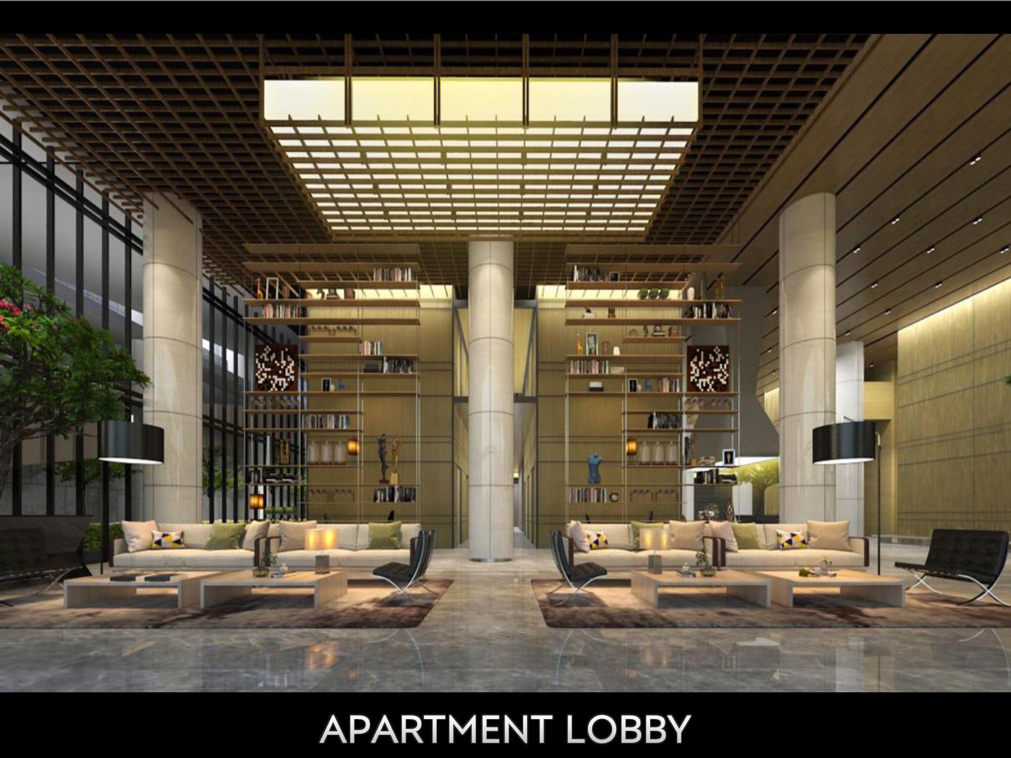 Opus Bay apartment lobby