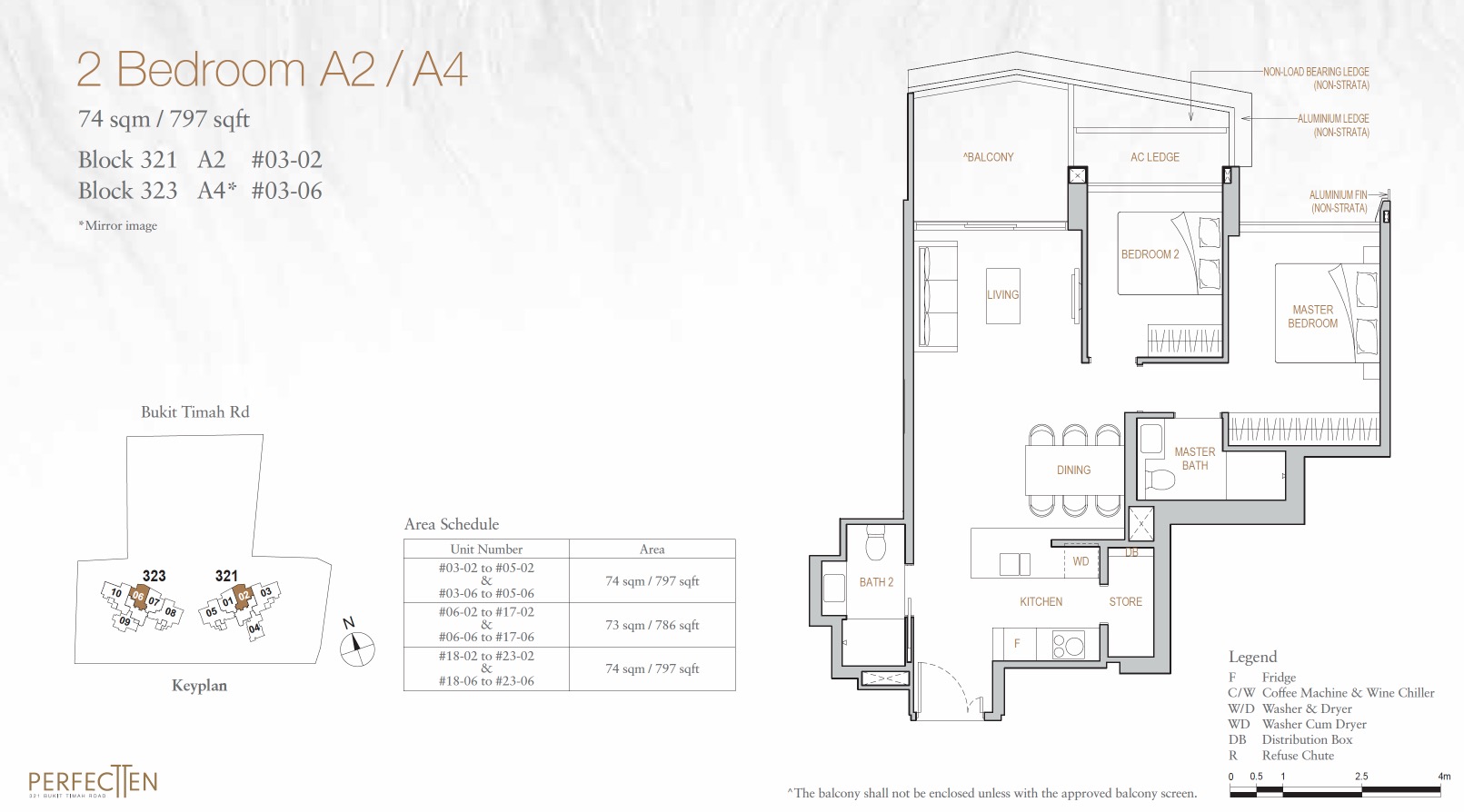 Perfect 10-Floor Plan 2BR A2: A4