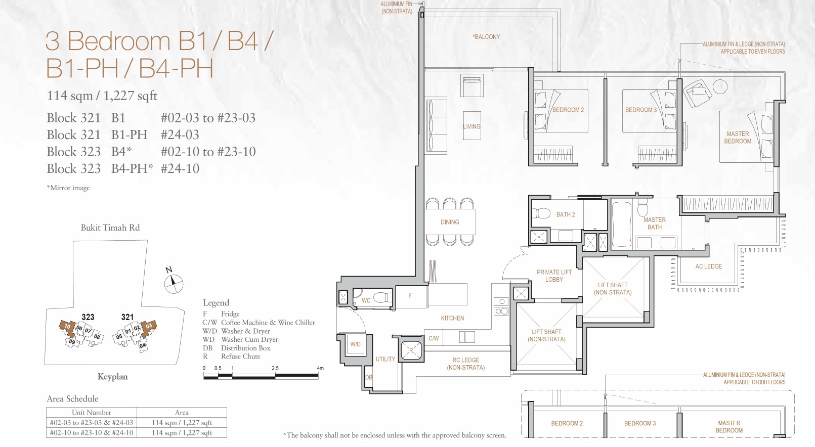 Perfect 10-Floor Plan 3BR B1:B4