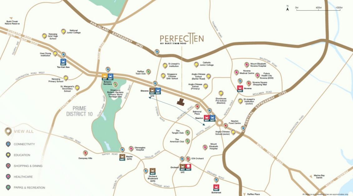 PerfectTen-location map