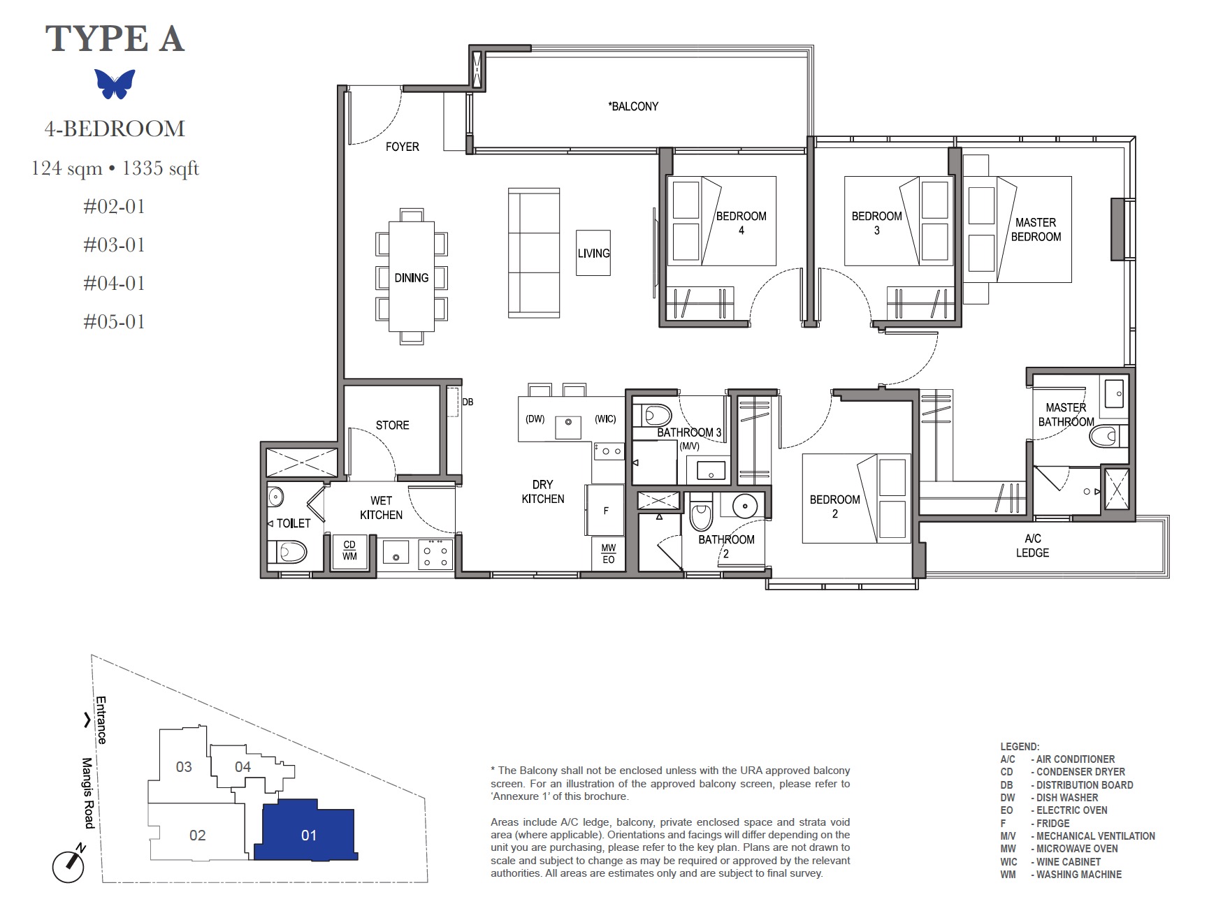 la_mariposa-floor plan 4bedroom 1335