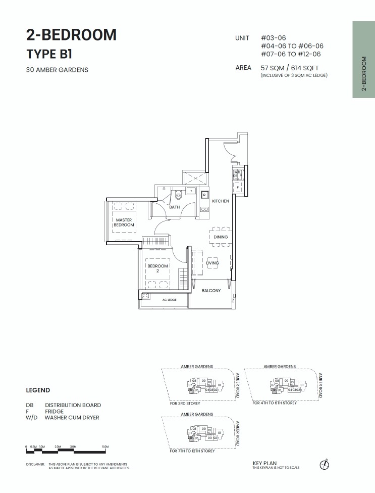 Amber Sea Floor Plan 2BR Type B1