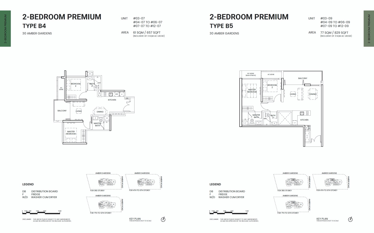 Amber Sea Floor Plan 2BR Type B4 B5