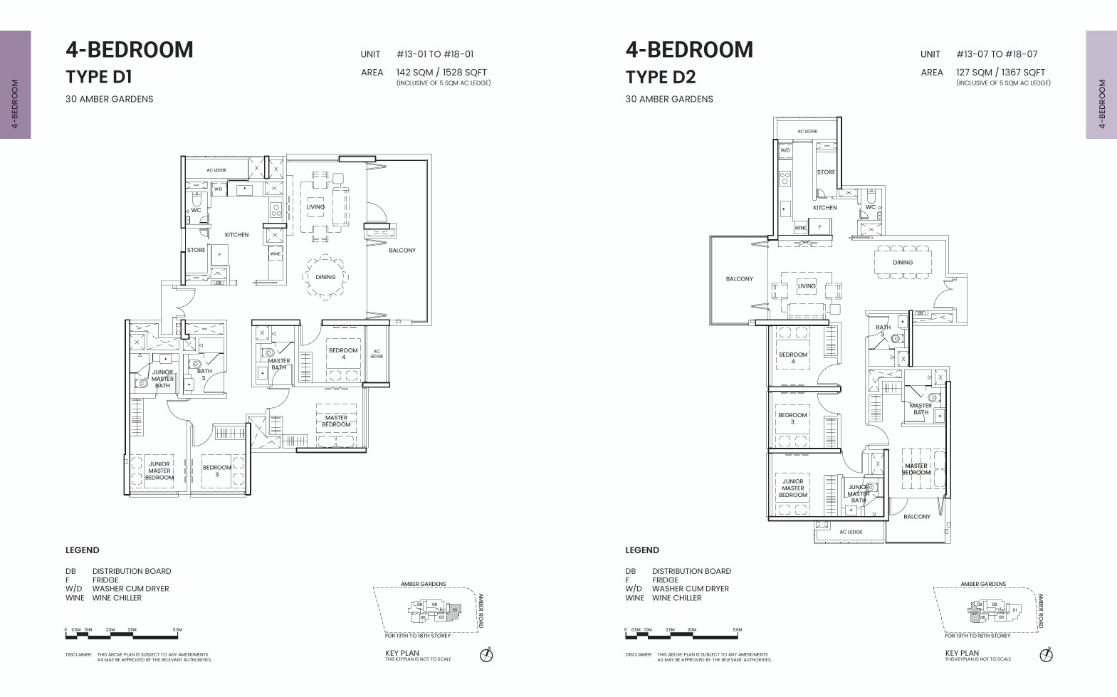 Amber Sea Floor Plan 4BR Type D1 D2