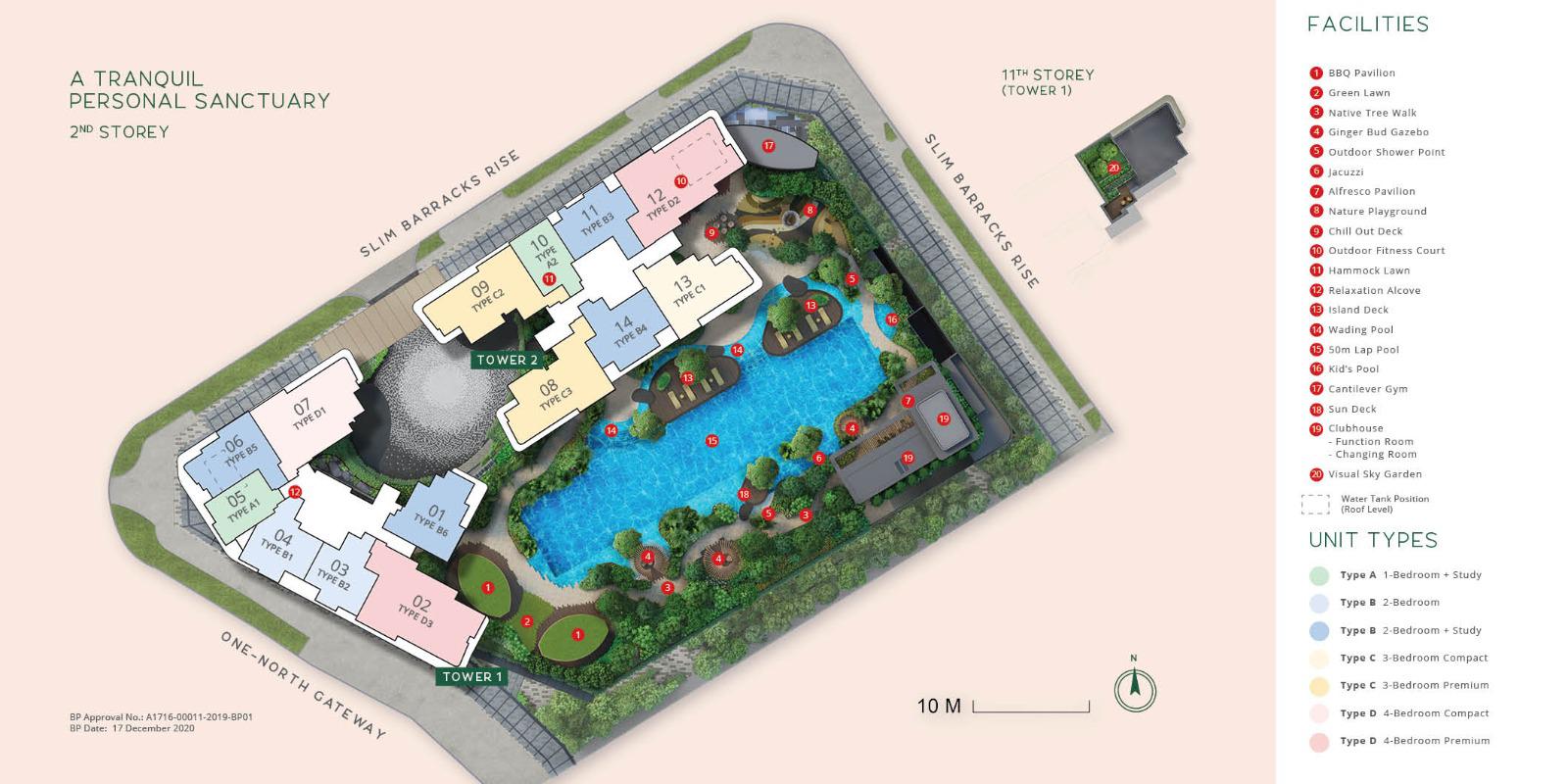 One-North-Eden-Site-Plan-2nd-Storey-with-bedroom-type