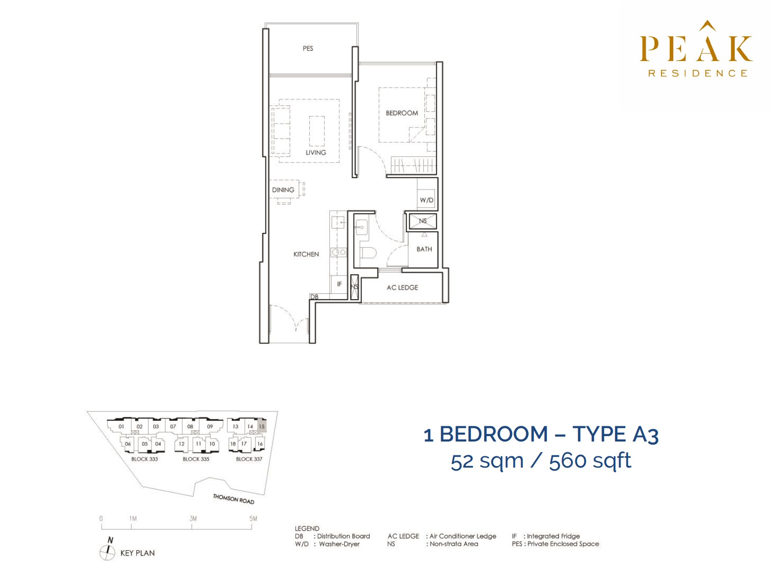 Peak-Residence-Novena-Floor-Plan-1BR-Type-A3