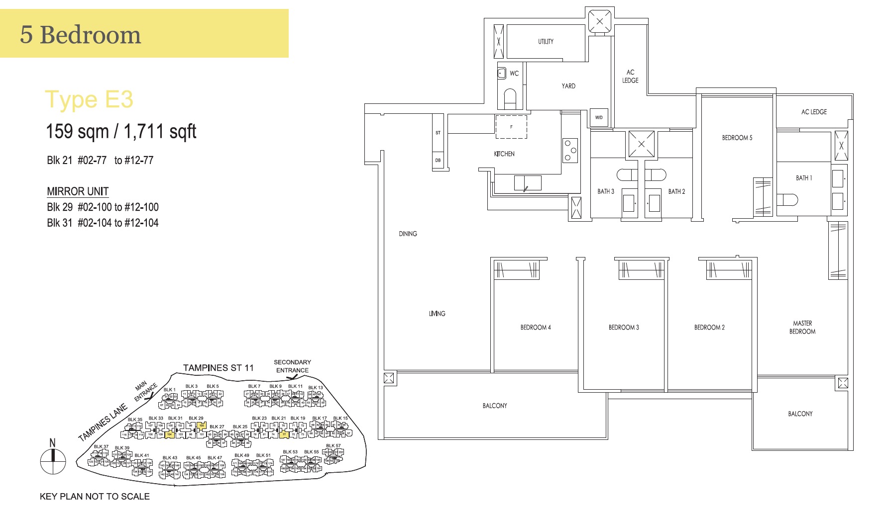 treasure tampines floor plan 5BR-E3