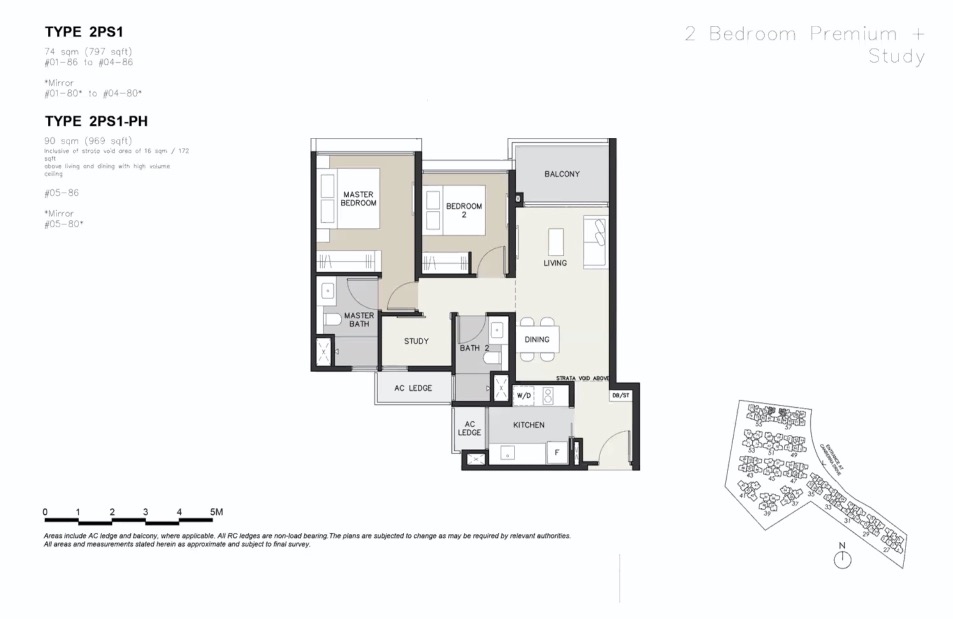 Water Garden Canberra- floor plan 2BR Premium +S