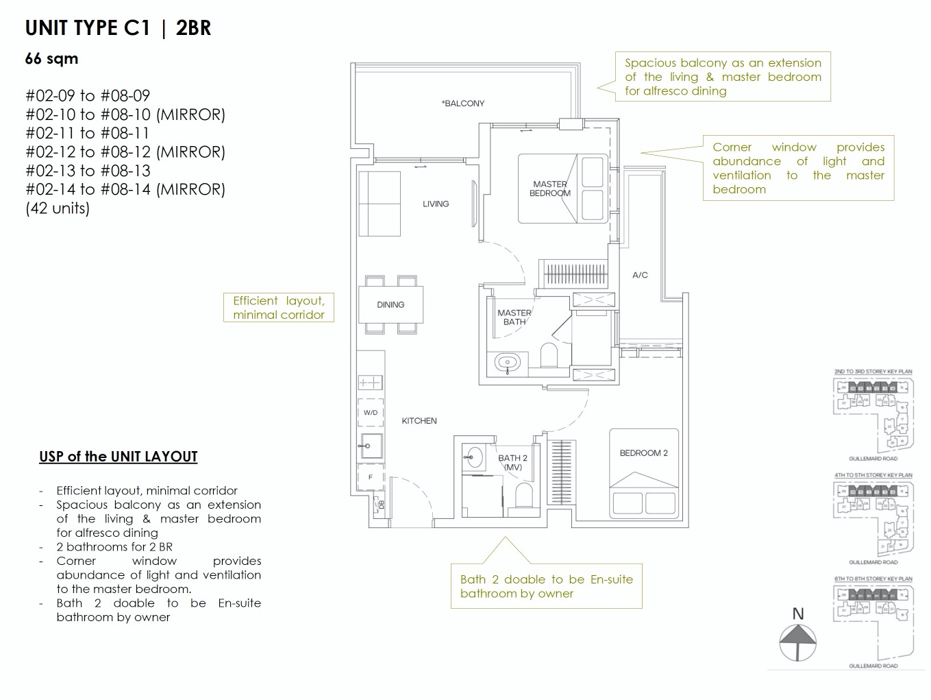 Mori Guillemard Geylang-floor plan 2BR C1