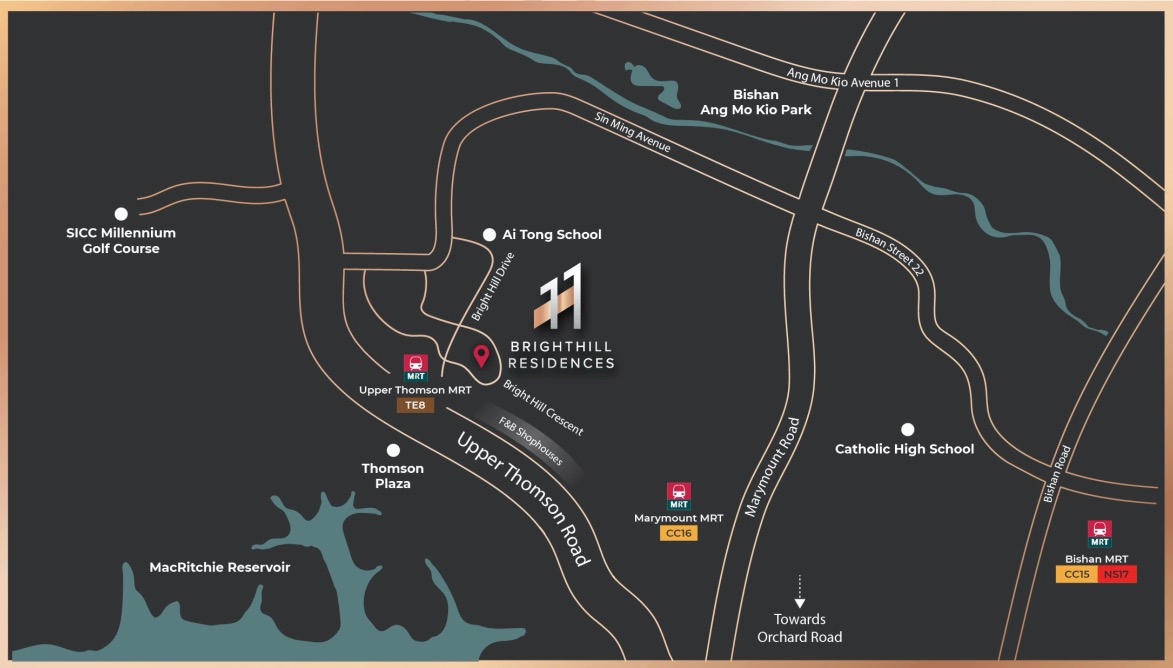 11 Bright Hill -landed house location map