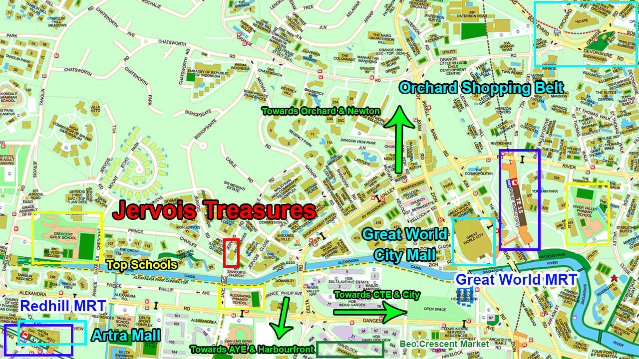 Jervois-Treasures-Location-Map