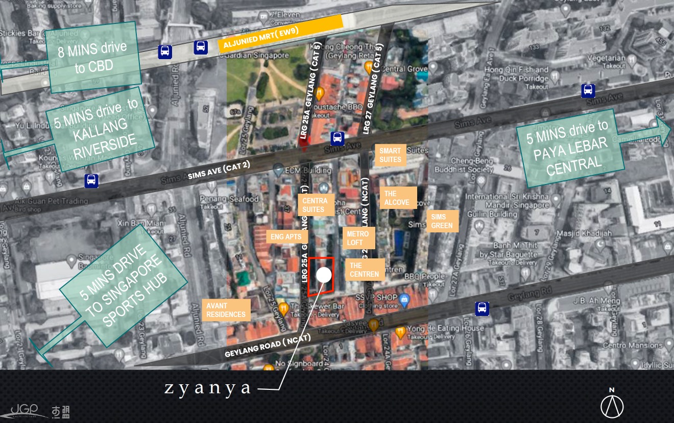 Zyanya Geylang Map