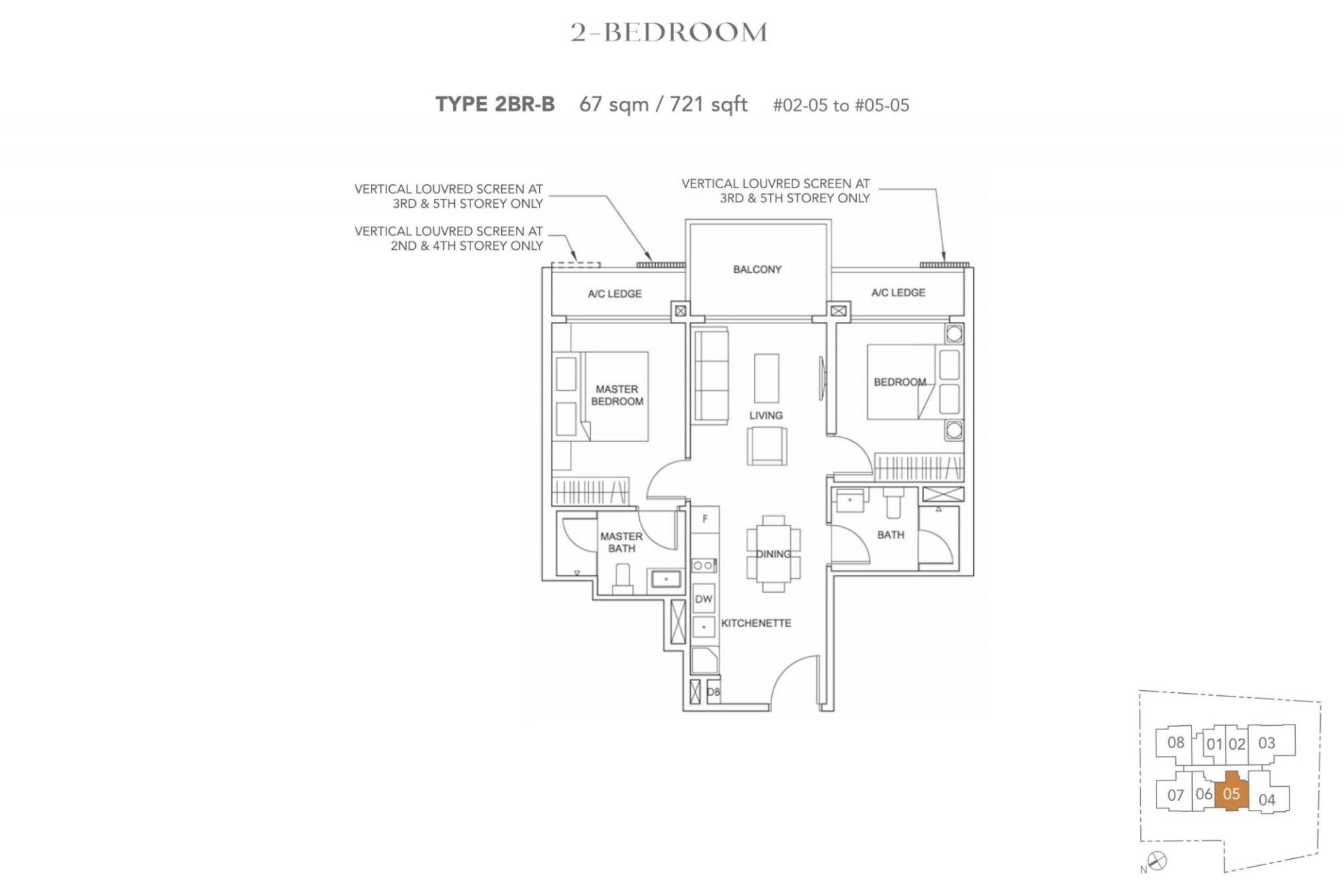 jervois-treasures-floor plan 2BR B