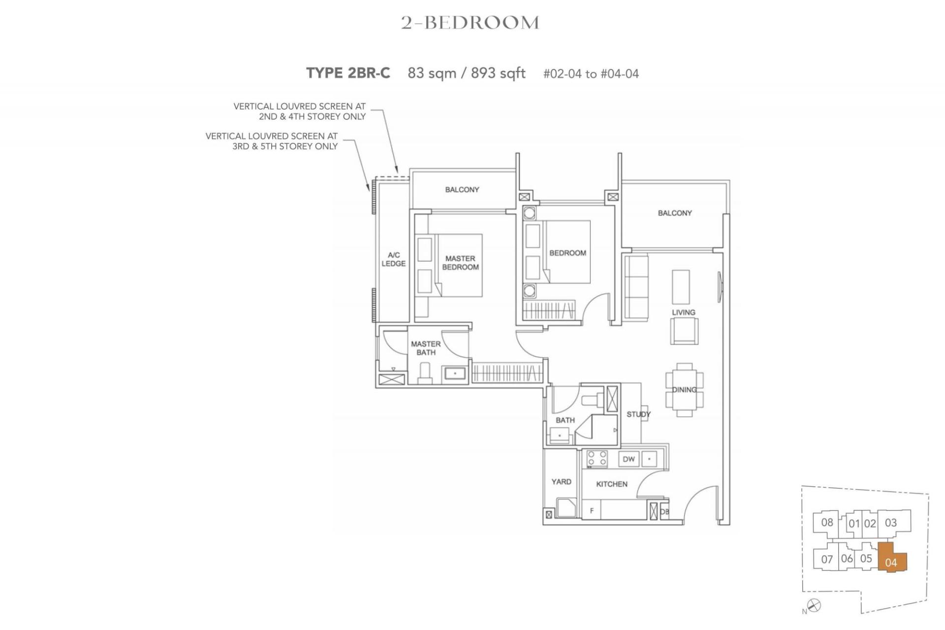 jervois-treasures-floor plan 2BR C