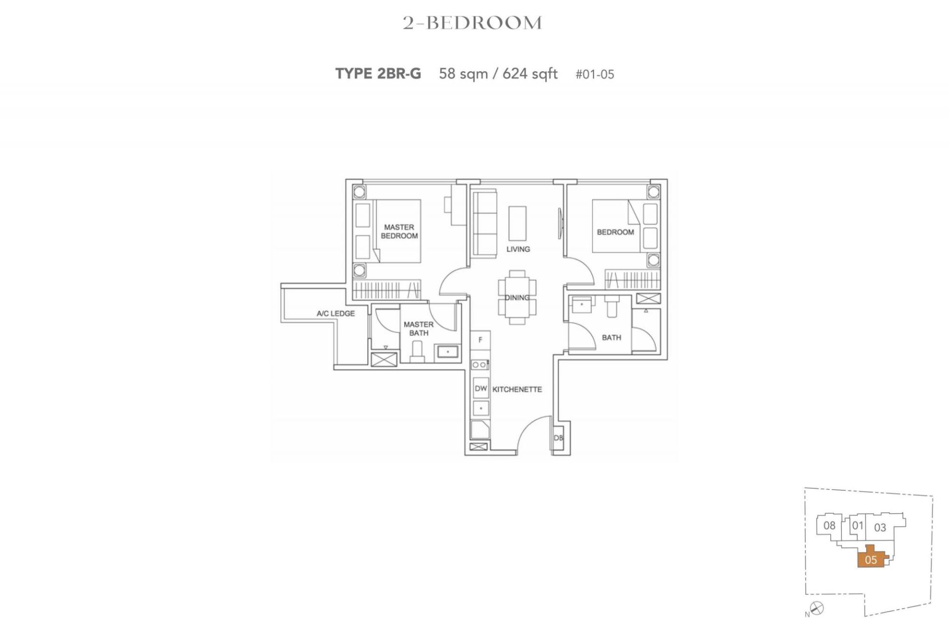 jervois-treasures-floor plan 2BR G