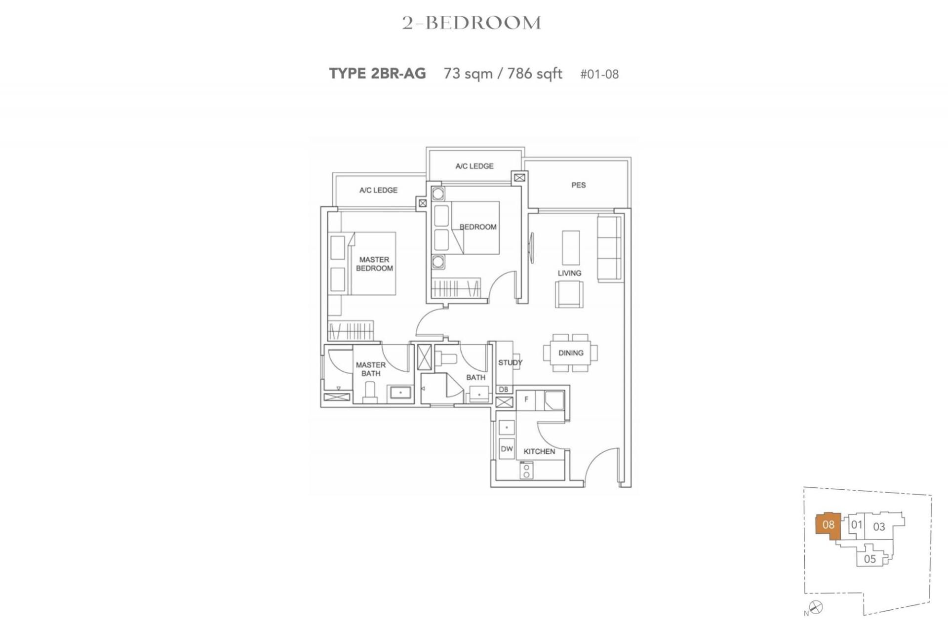 jervois-treasures-floor plan 2BR