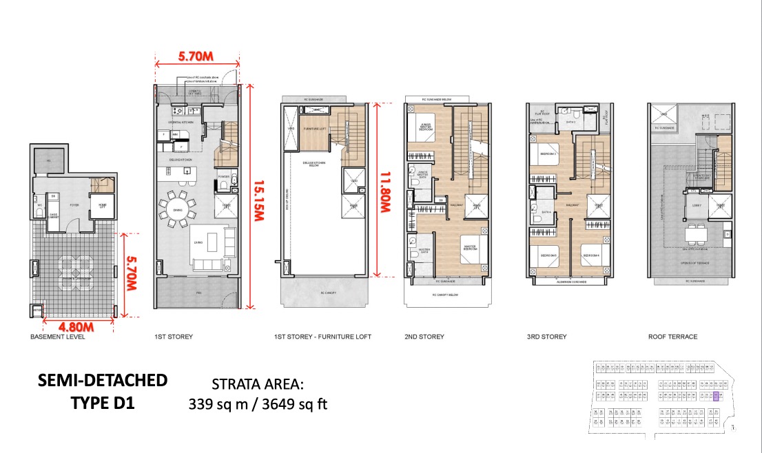 Belgravia Ace - Floor Plan Type D1 Semi-D