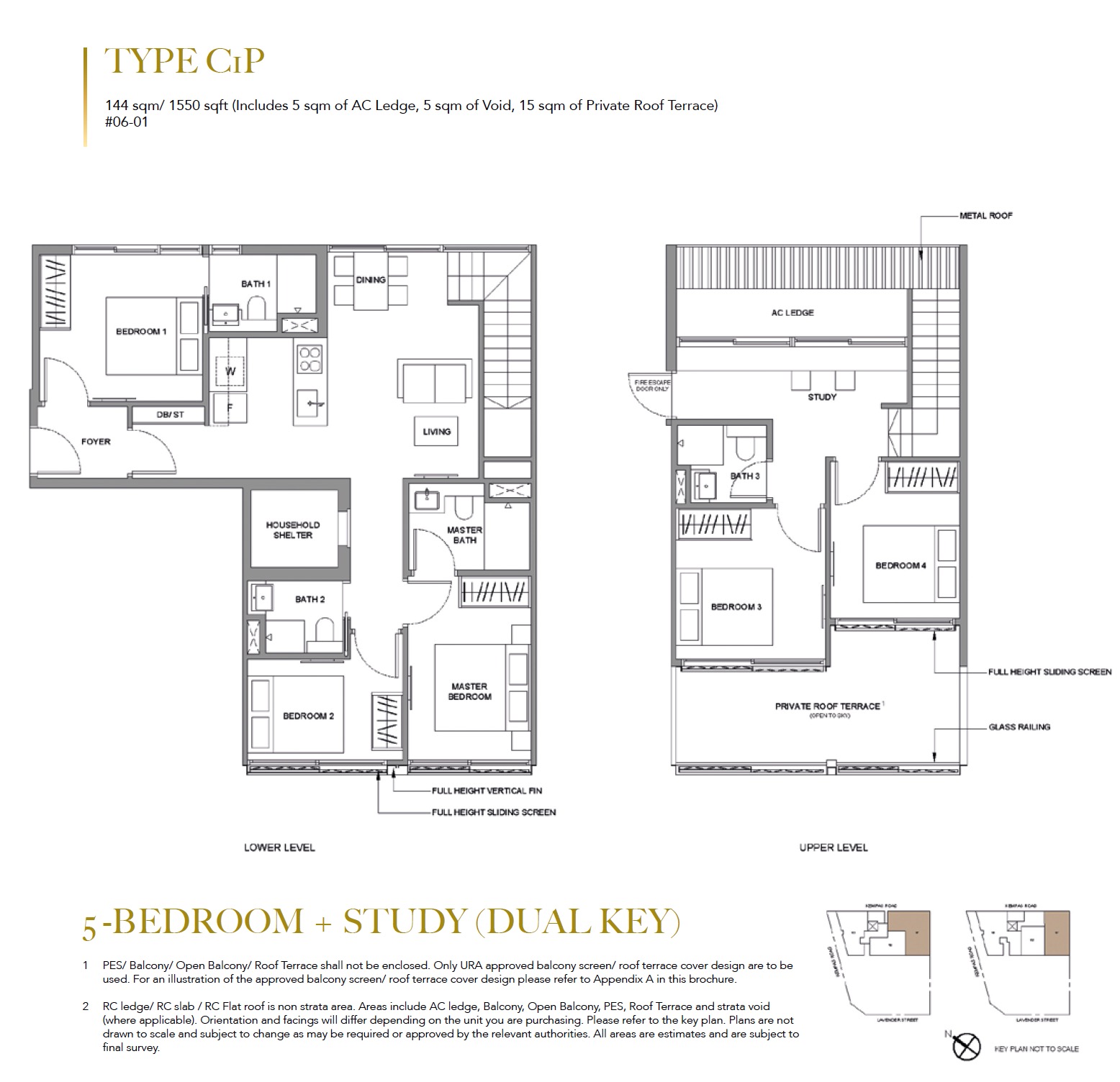 5BR+S Dual Keys Type C1P 1550sf