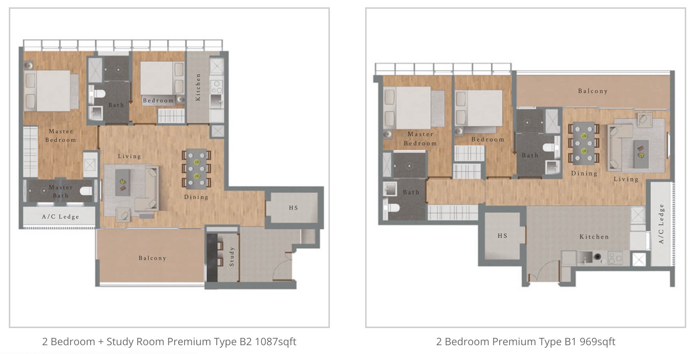 Ikigai Condo Novena Floor Plan 2BR Premium