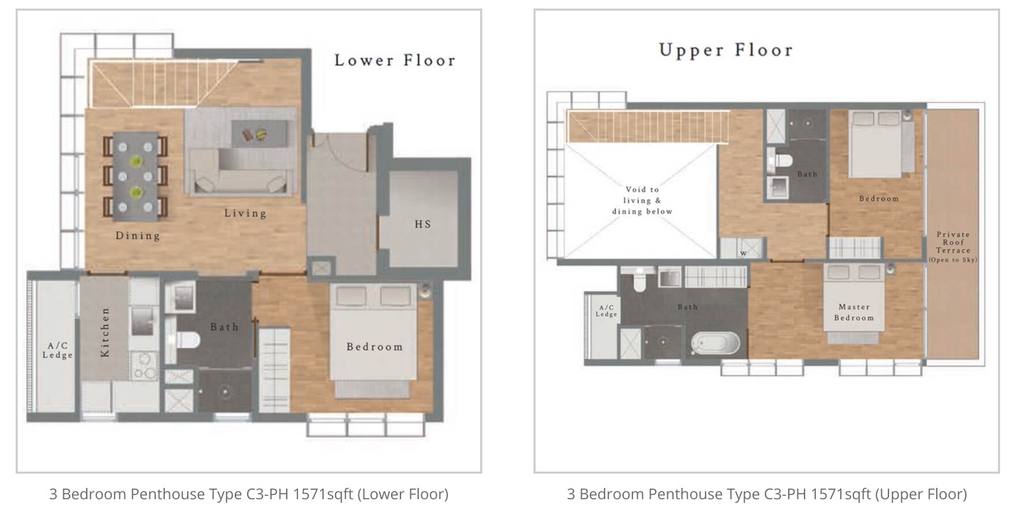 Ikigai Condo Novena Floor Plan 3BR Penthouse C3