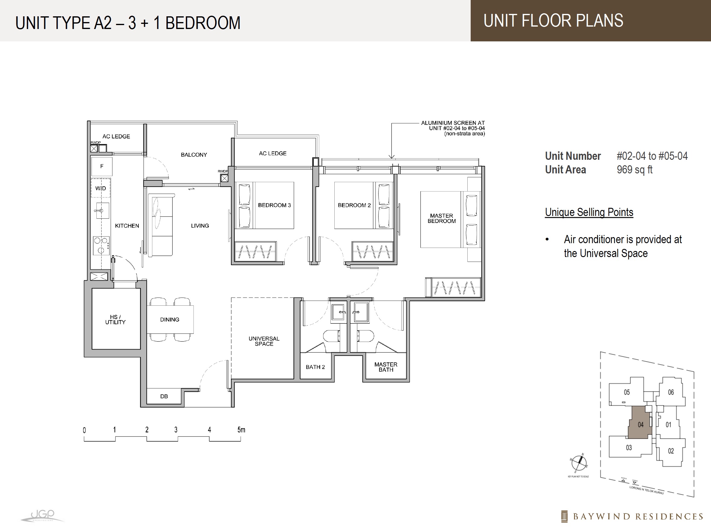 Baywind Residences - floor plan A2 3+1BR