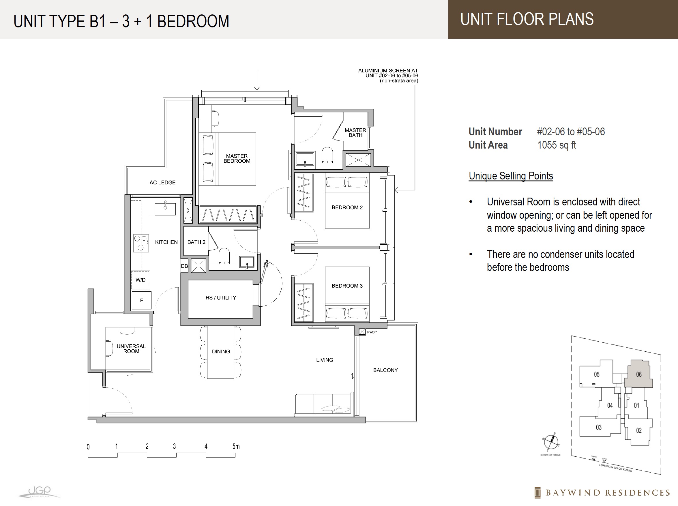 Baywind Residences - floor plan B1 3+1BR